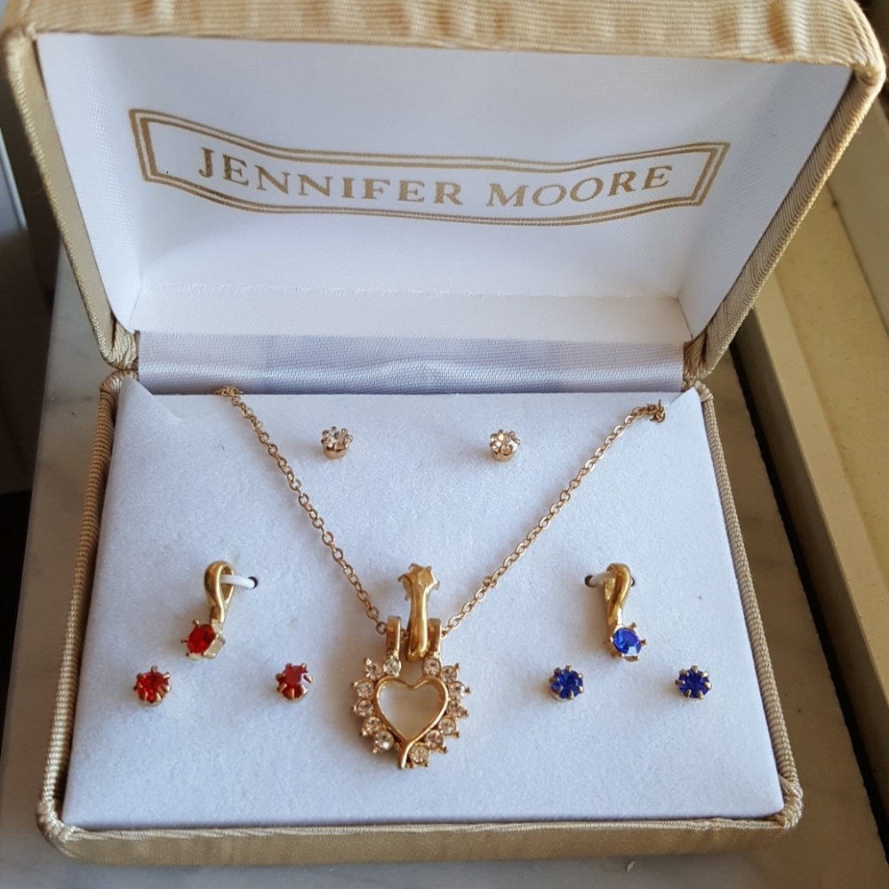 Jennifer Moore Convertible Pendant & Earring set.